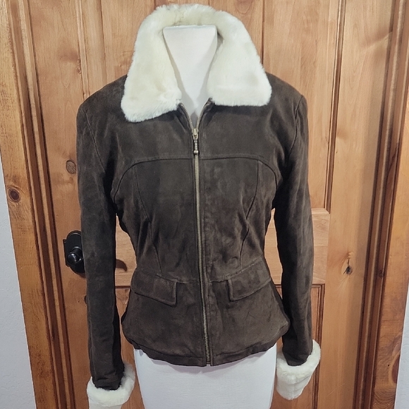 NWOT Wilson's Suede Leather Ranchers Jacket w/ Faux Fur - Picture 5 of 16